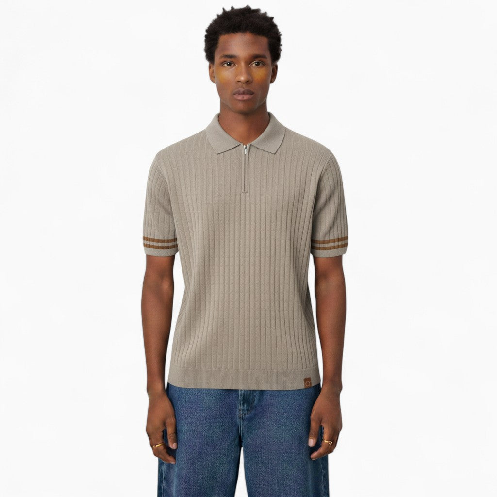 MILTON Breathable Zip-up Polo