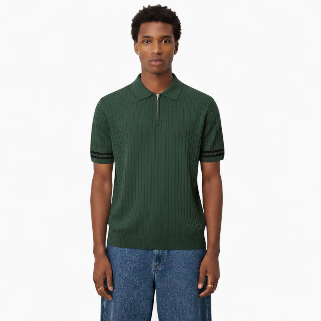 MILTON Breathable Zip-up Polo