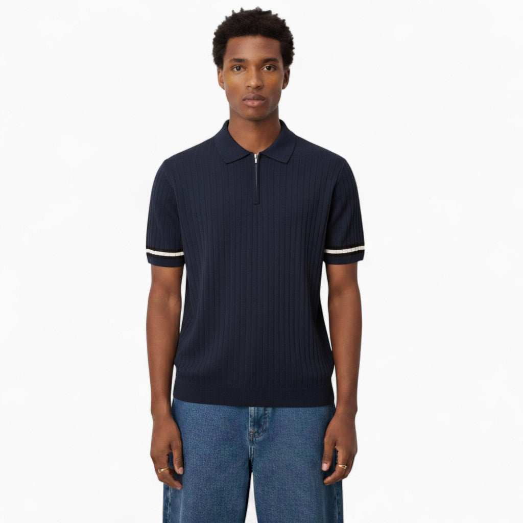 MILTON Breathable Zip-up Polo
