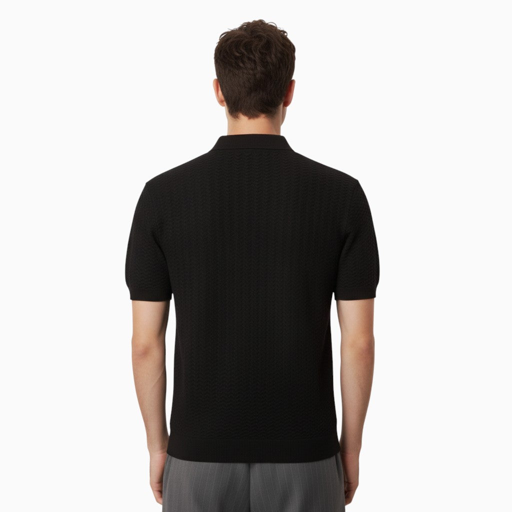 DORIAN Striped Knit Polo
