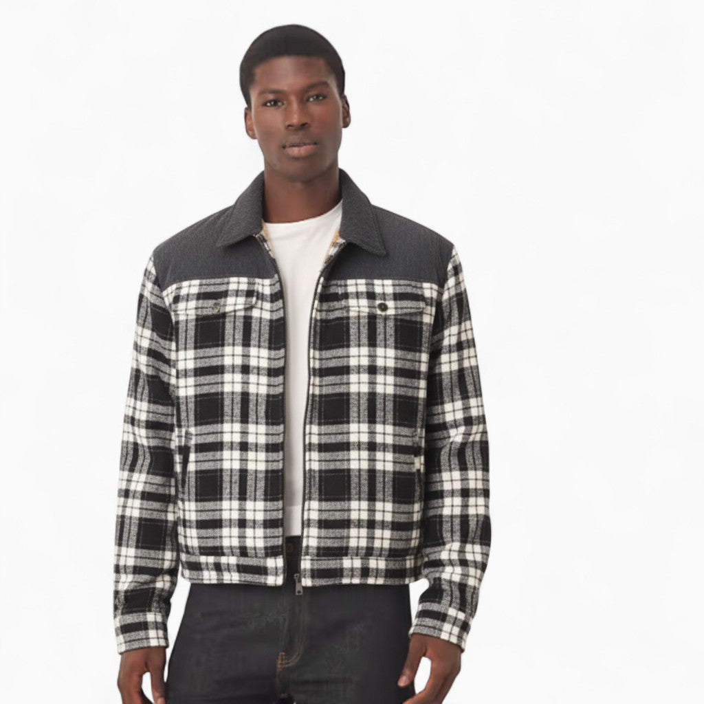 EDWARD Plaid Cotton Jacket with Pockets