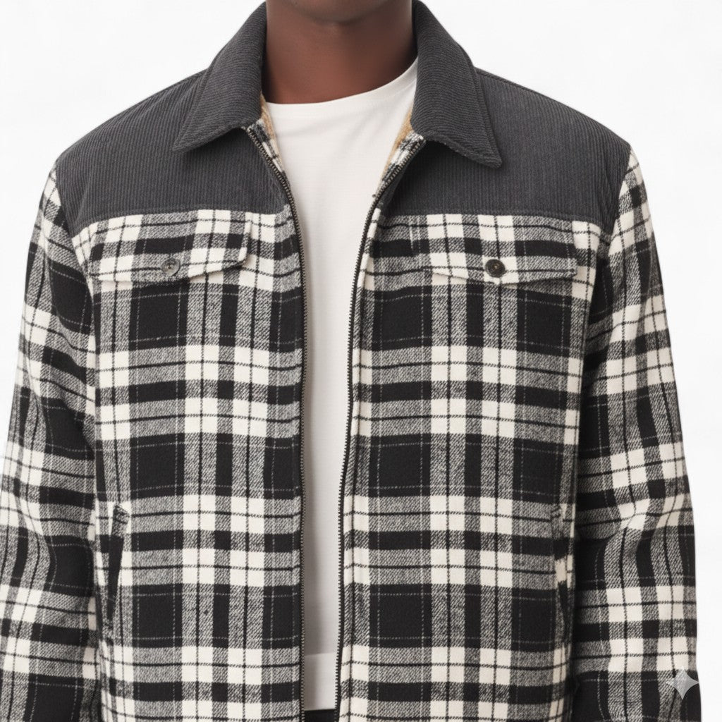 EDWARD Plaid Cotton Jacket with Pockets