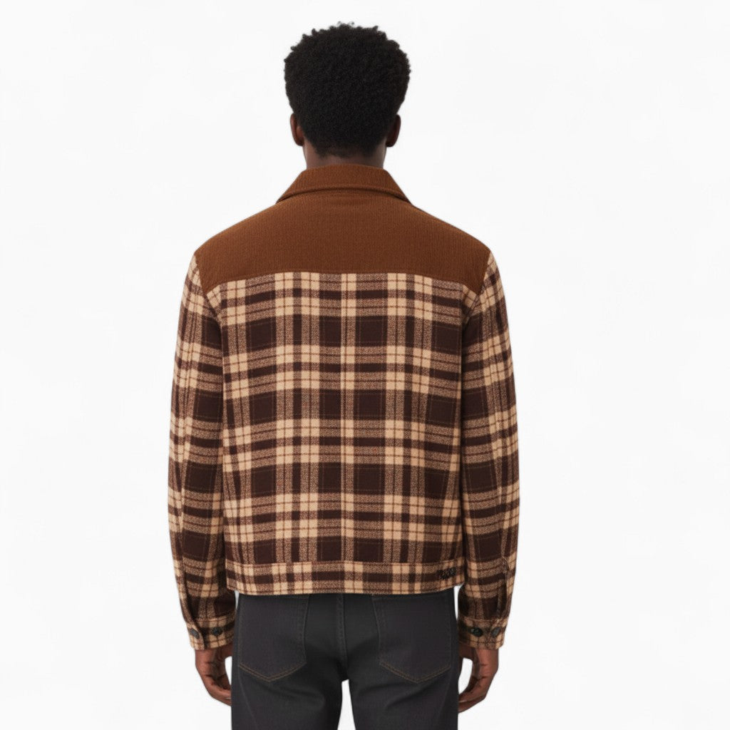 EDWARD Plaid Cotton Jacket with Pockets