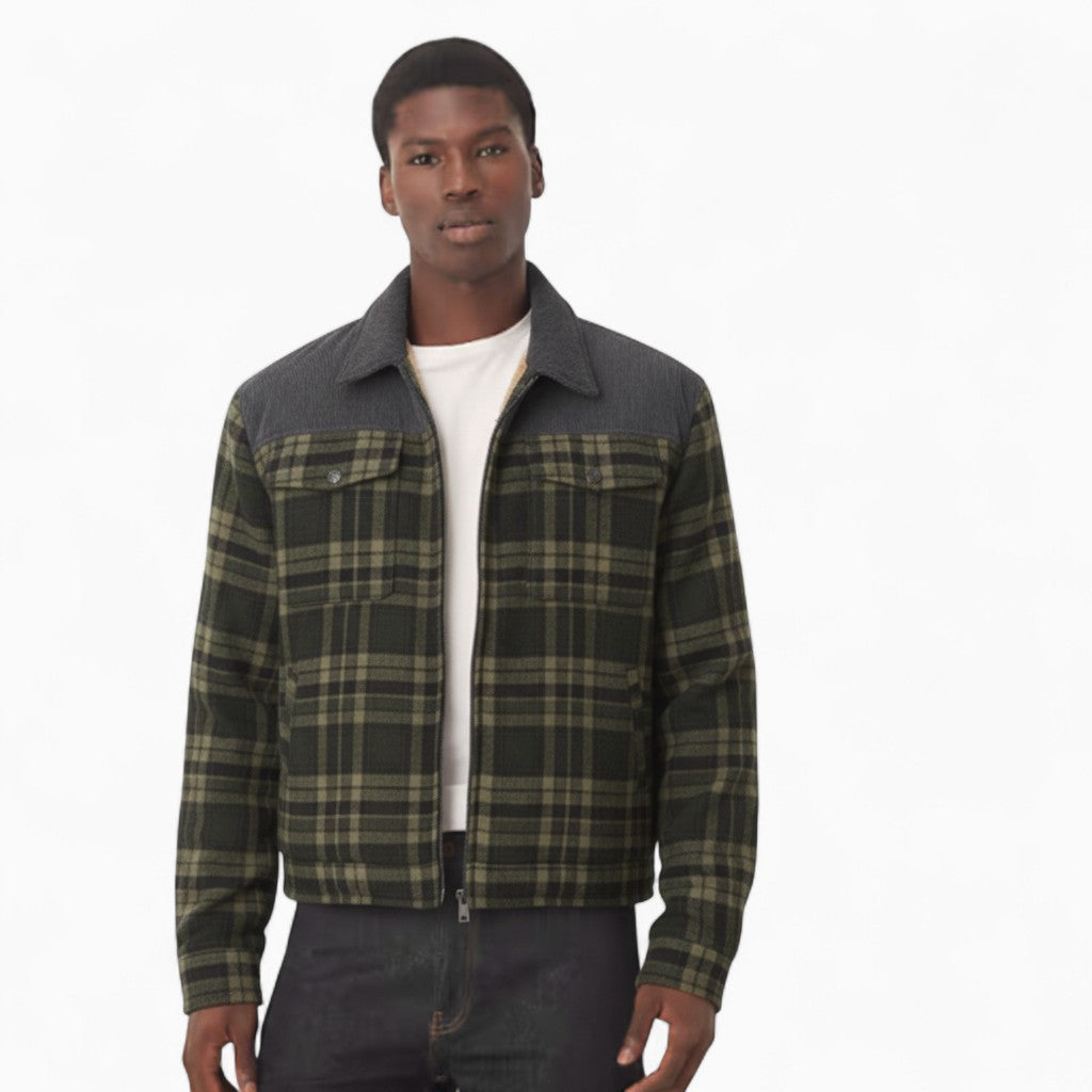EDWARD Plaid Cotton Jacket with Pockets