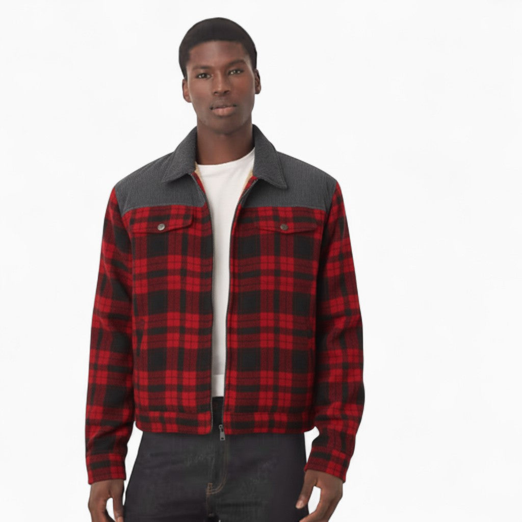 EDWARD Plaid Cotton Jacket with Pockets