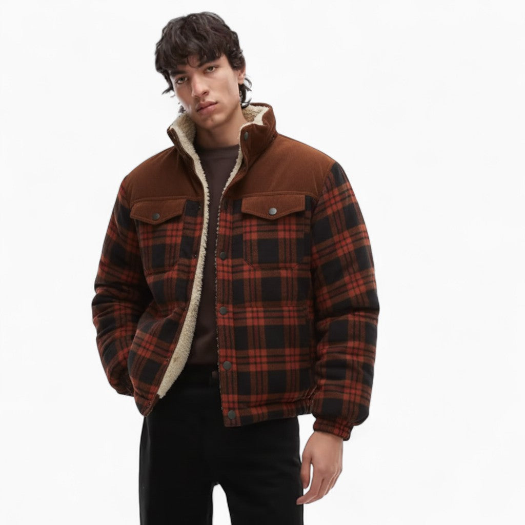 LOGAN Plaid Flannel Jacket with Fleece Lining