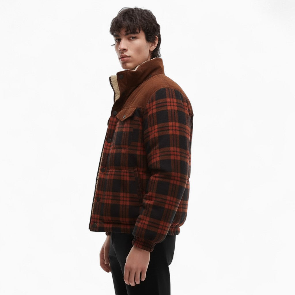 LOGAN Plaid Flannel Jacket with Fleece Lining
