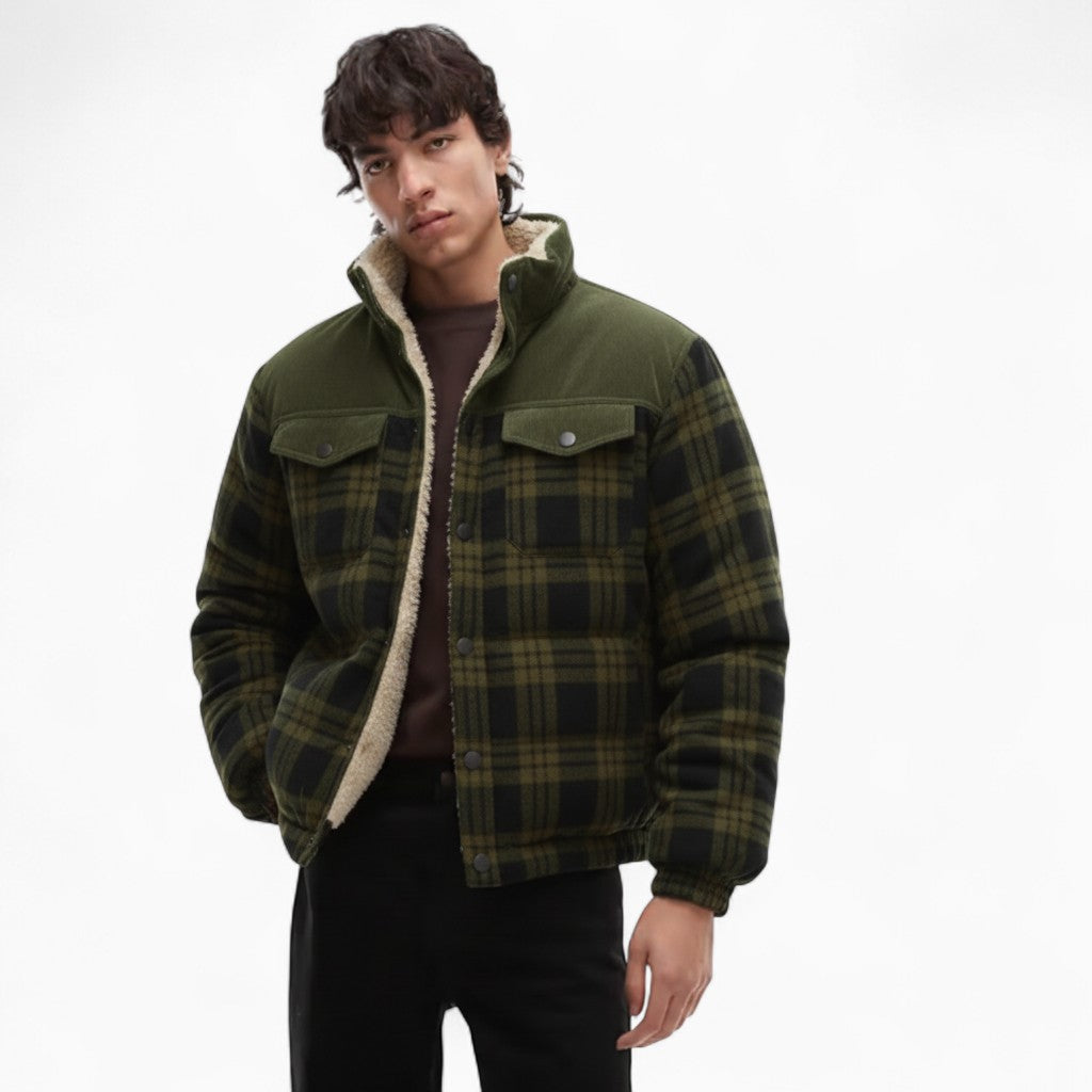 LOGAN Plaid Flannel Jacket with Fleece Lining