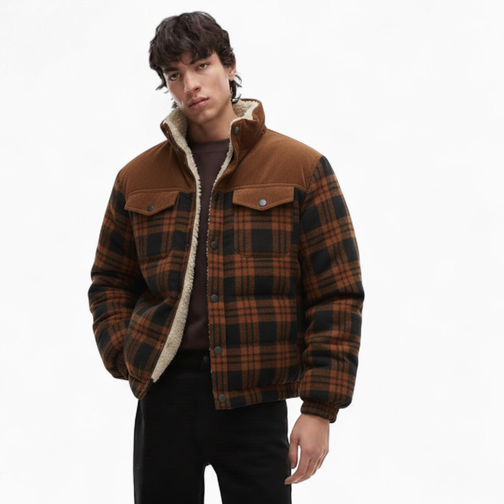 LOGAN Plaid Flannel Jacket with Fleece Lining