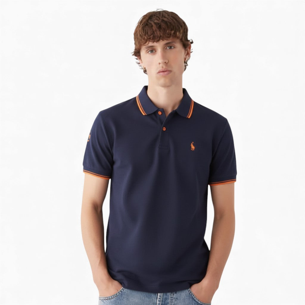 WALLACE Casual Embroidered Polo Shirt