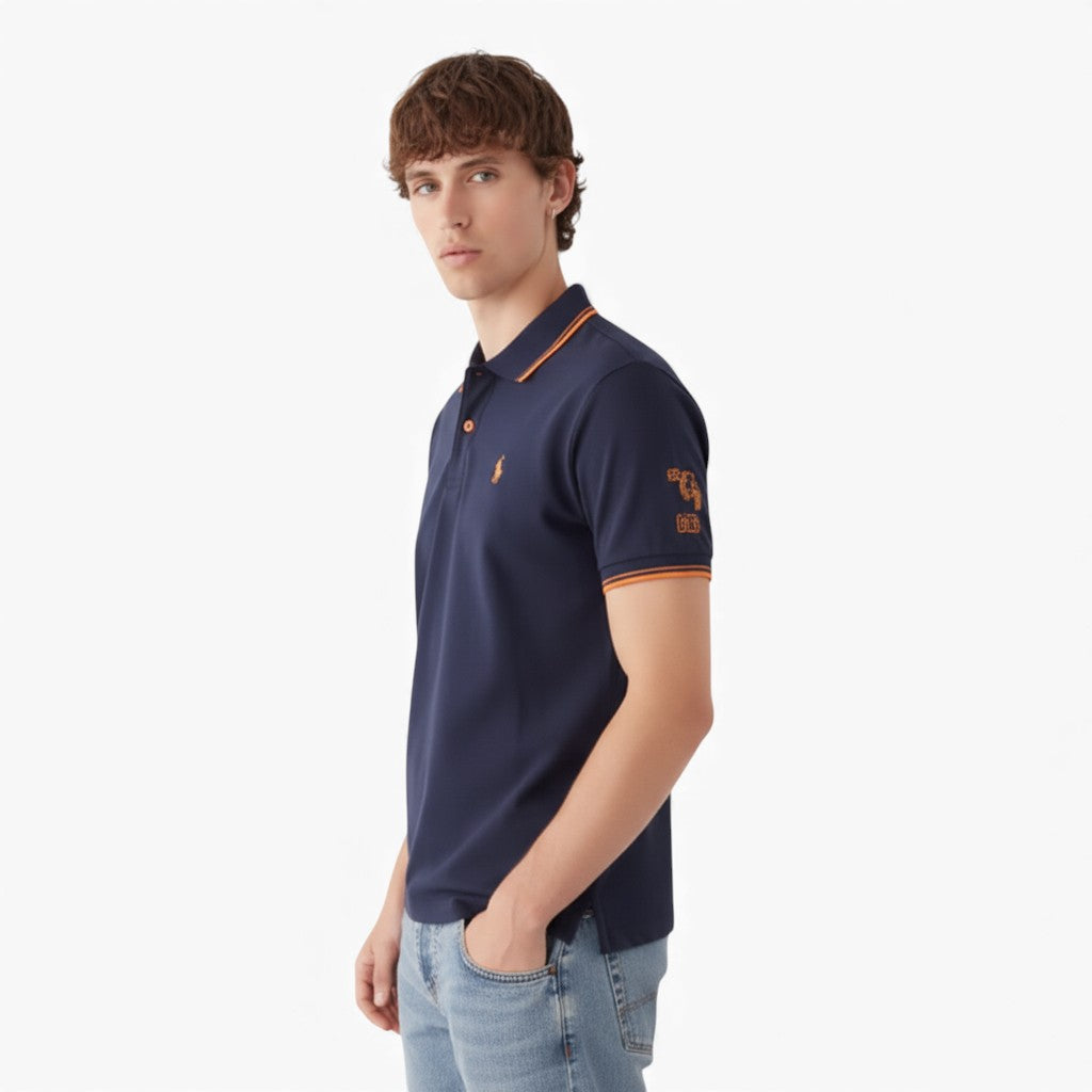 WALLACE Casual Embroidered Polo Shirt