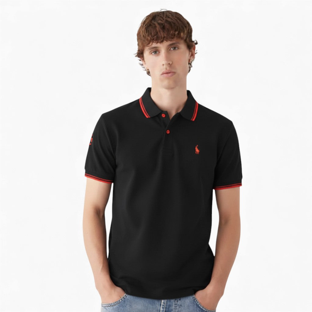 WALLACE Casual Embroidered Polo Shirt