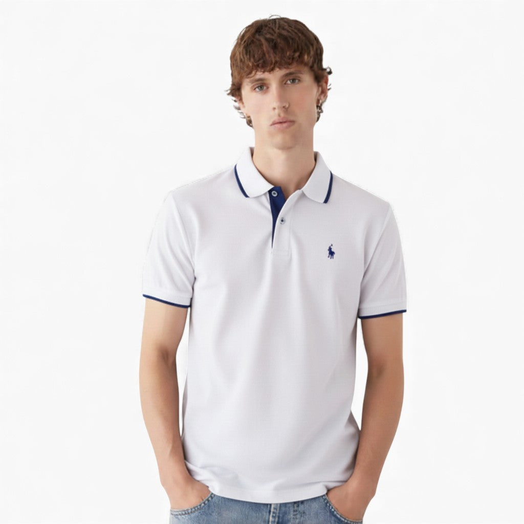 WALLACE Casual Embroidered Polo Shirt