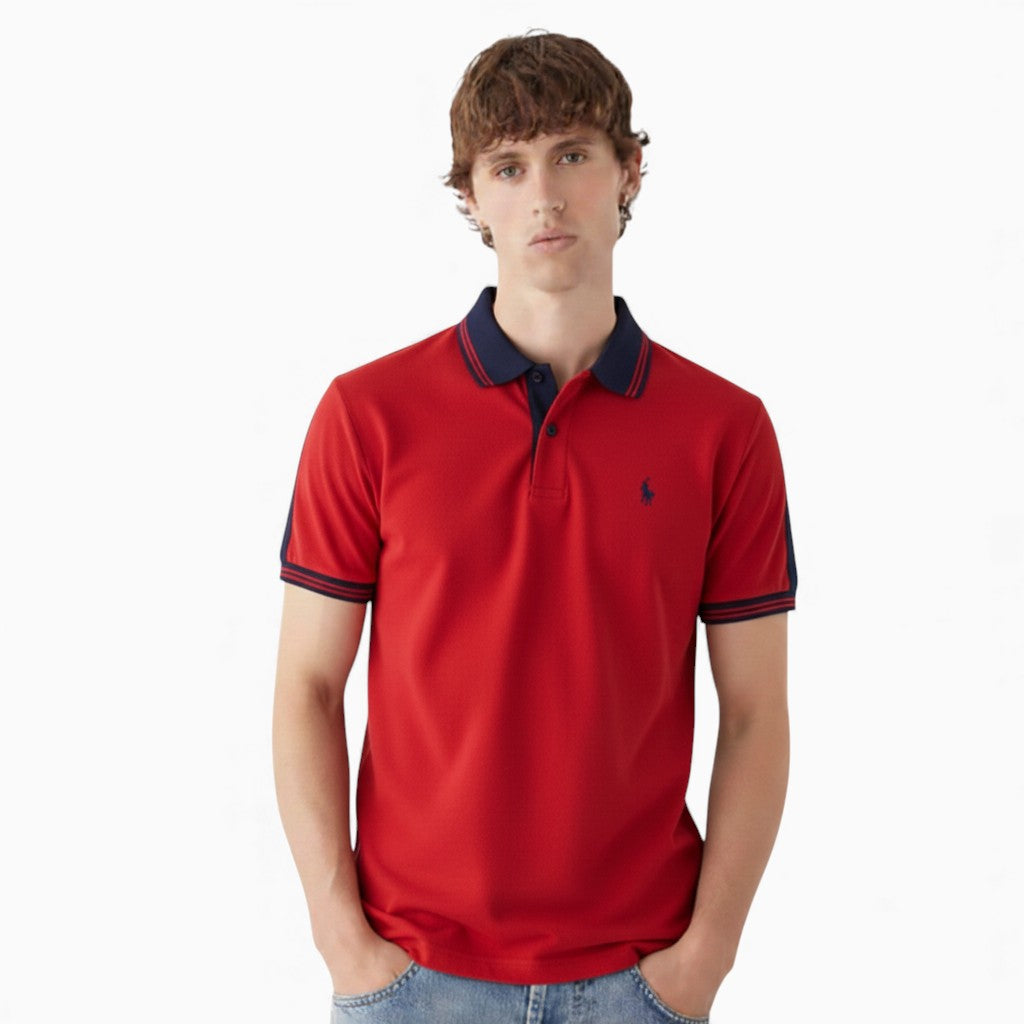 WALLACE Casual Embroidered Polo Shirt