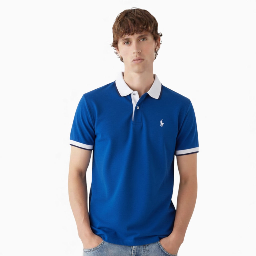 WALLACE Casual Embroidered Polo Shirt