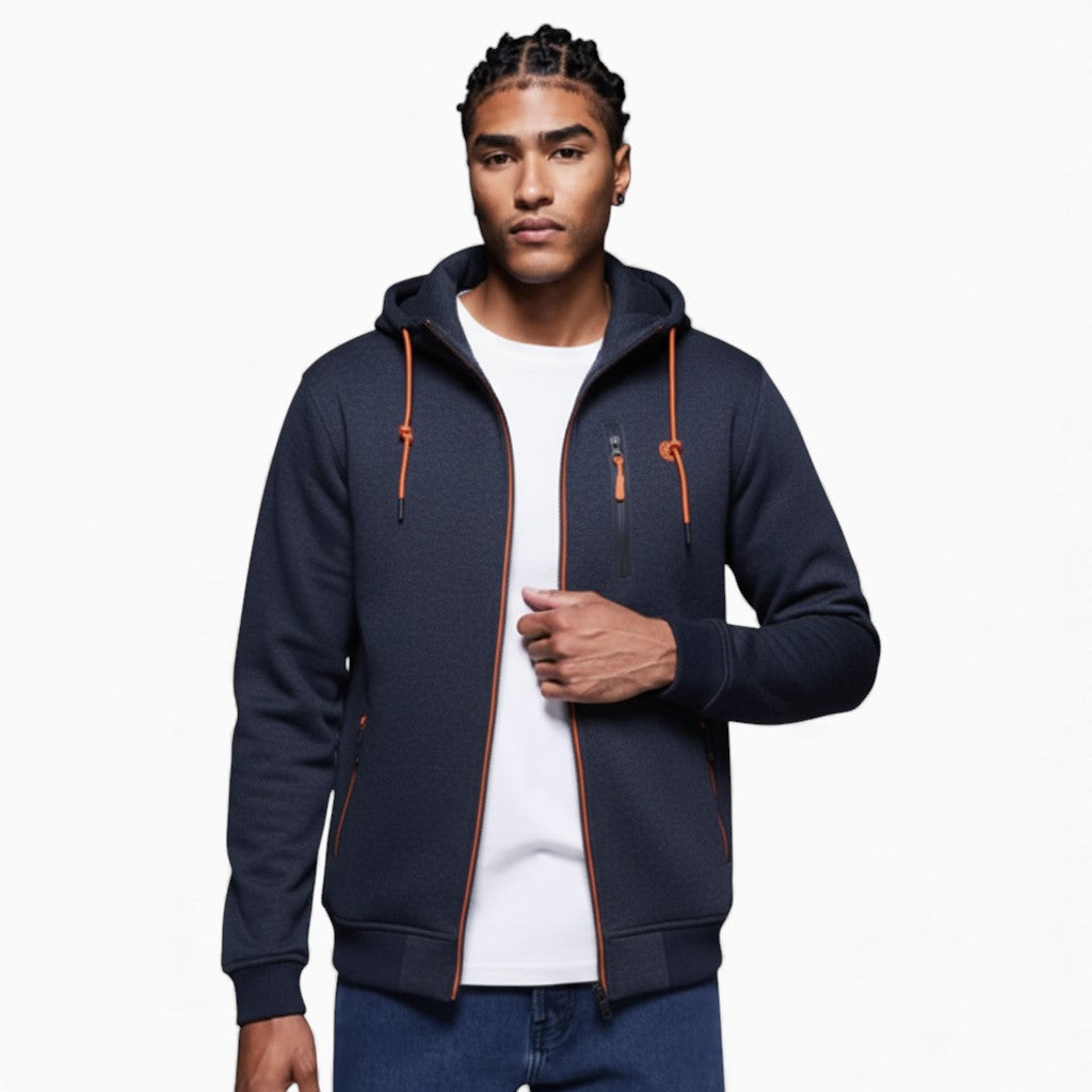 BYRON Casual Hoodie Full-Zip Regular Fit