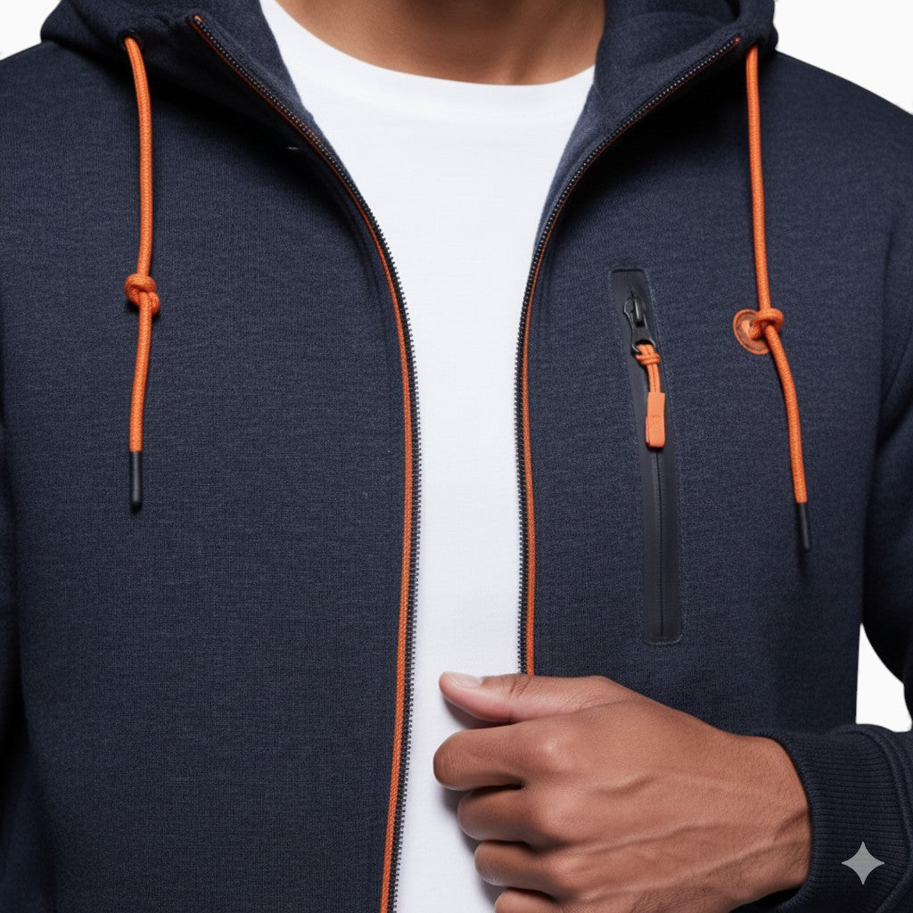 BYRON Casual Hoodie Full-Zip Regular Fit