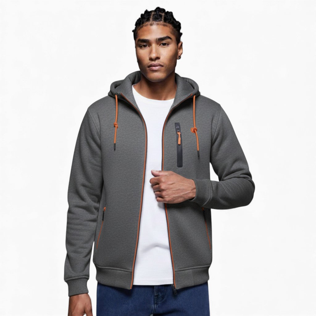BYRON Casual Hoodie Full-Zip Regular Fit