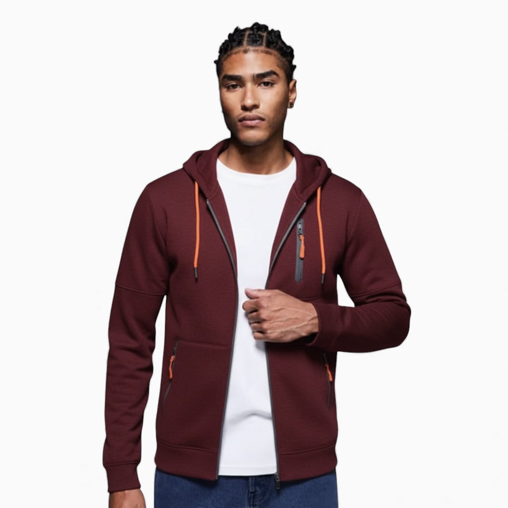 BYRON Casual Hoodie Full-Zip Regular Fit