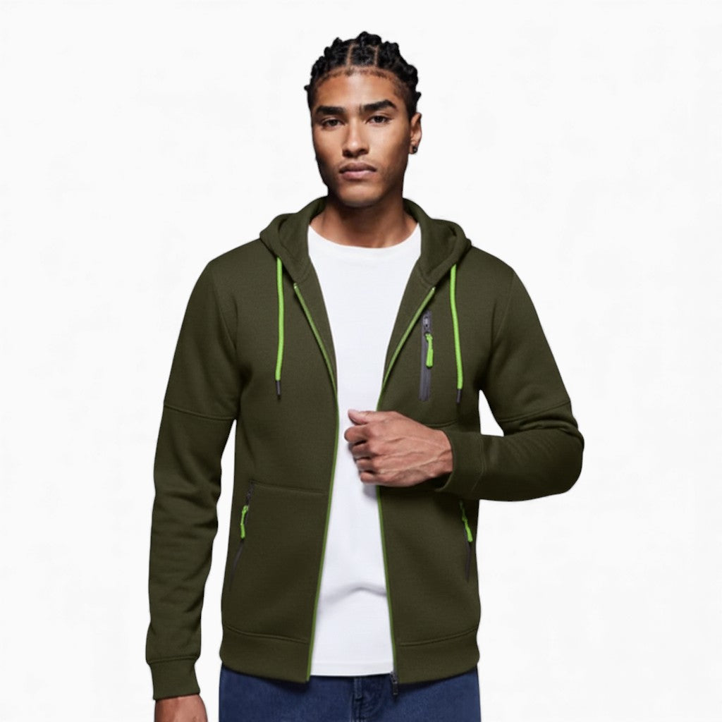 BYRON Casual Hoodie Full-Zip Regular Fit