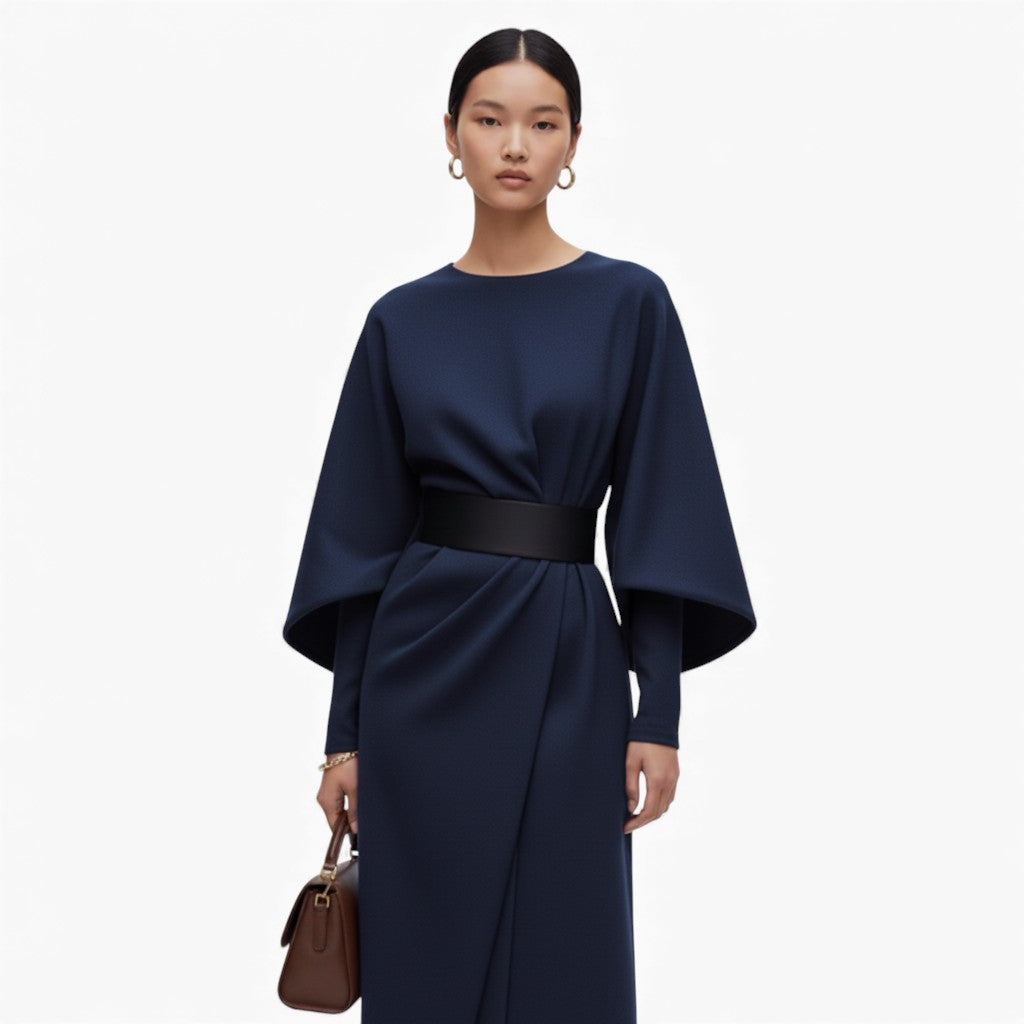 JASMINE Batwing Sleeve Ankle-Length Dress