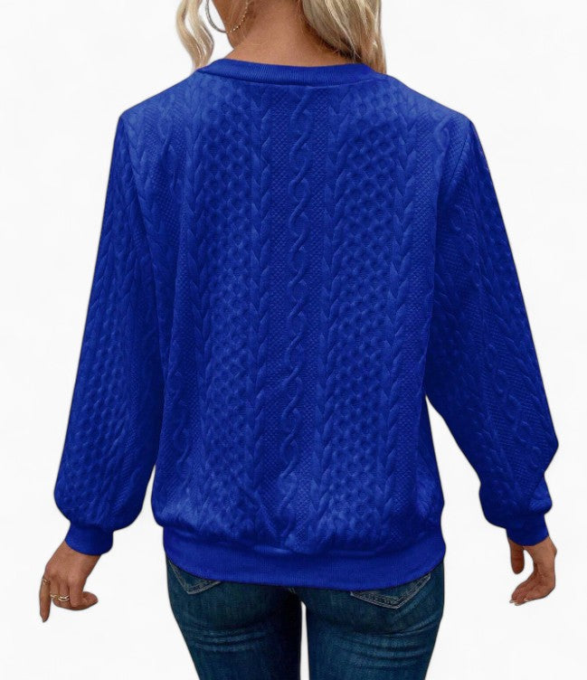 SOPHIE Casual Geometric Knit Sweater
