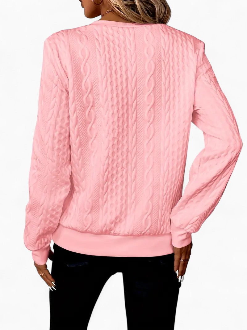 SOPHIE Casual Geometric Knit Sweater