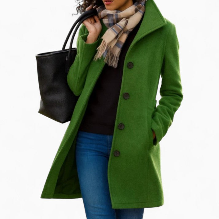 SOPHIE Wool Button-Front Coat