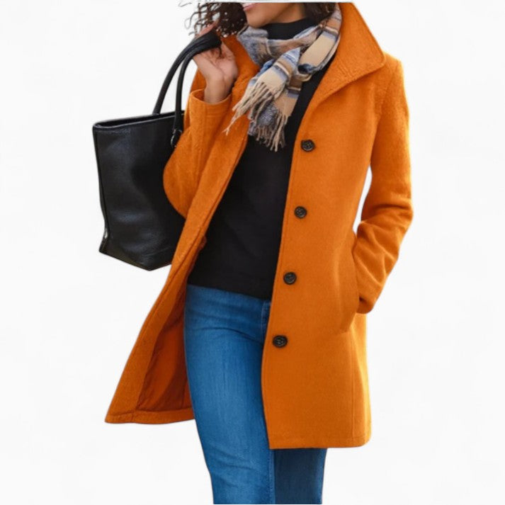 SOPHIE Wool Button-Front Coat