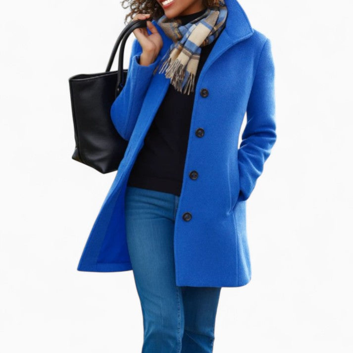 SOPHIE Wool Button-Front Coat