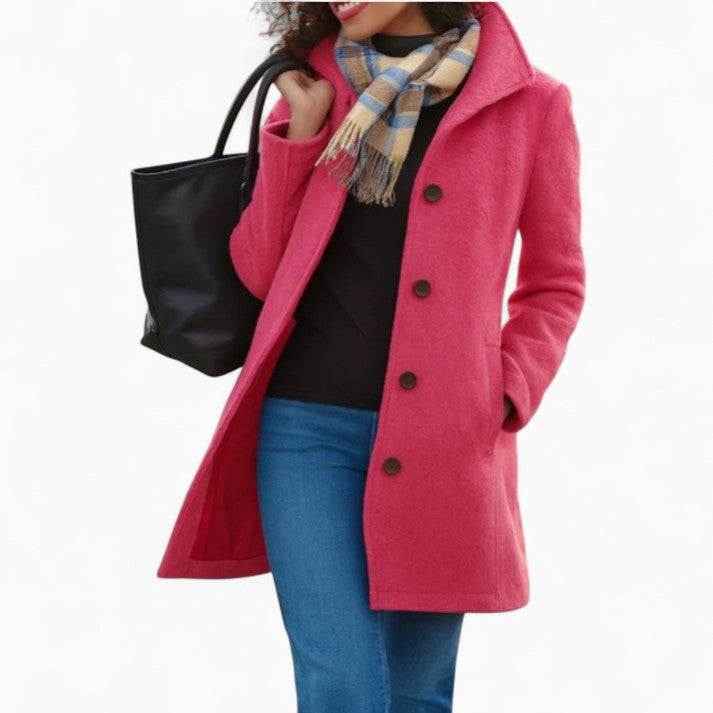 SOPHIE Wool Button-Front Coat